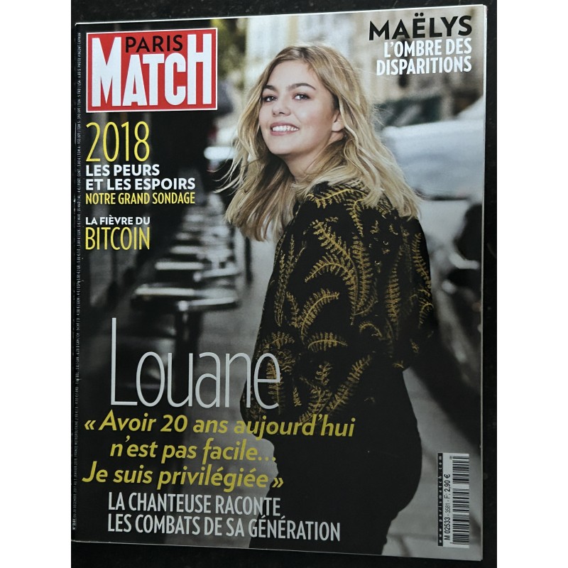 PARIS MATCH N° 3581 28 décembre 2017 Cover Louane 2018 les peurs et les espoirs
