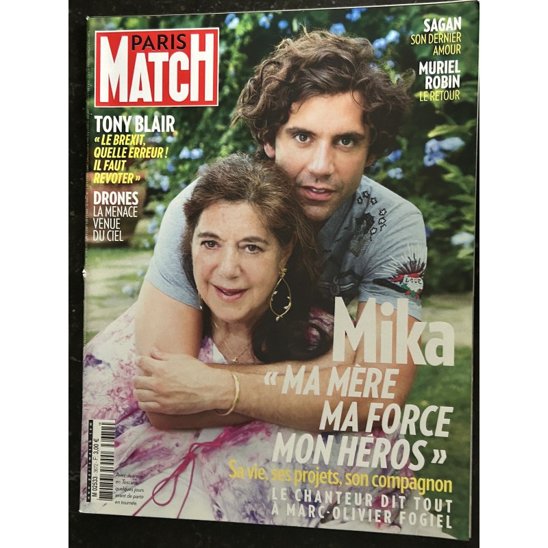 PARIS MATCH N° 3672 Octobre 2019 Cover Mika Sa vie ses projets son compagnon Muriel Robin Sagan