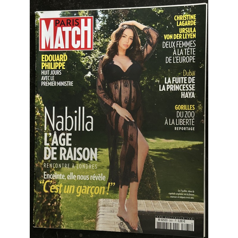 PARIS MATCH N° 3661 Juillet 2019 Cover Nabilla l' âge de raison