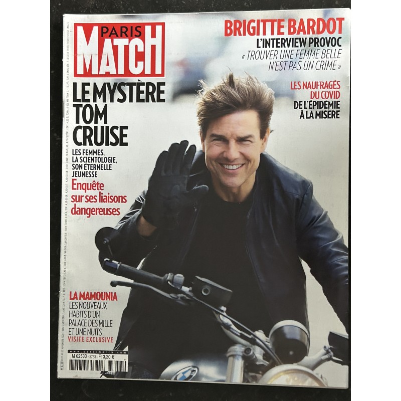 PARIS MATCH N° 3733 Novembre 2020 Cover Tom Cruise Brigitte Bardot Interview Provoc