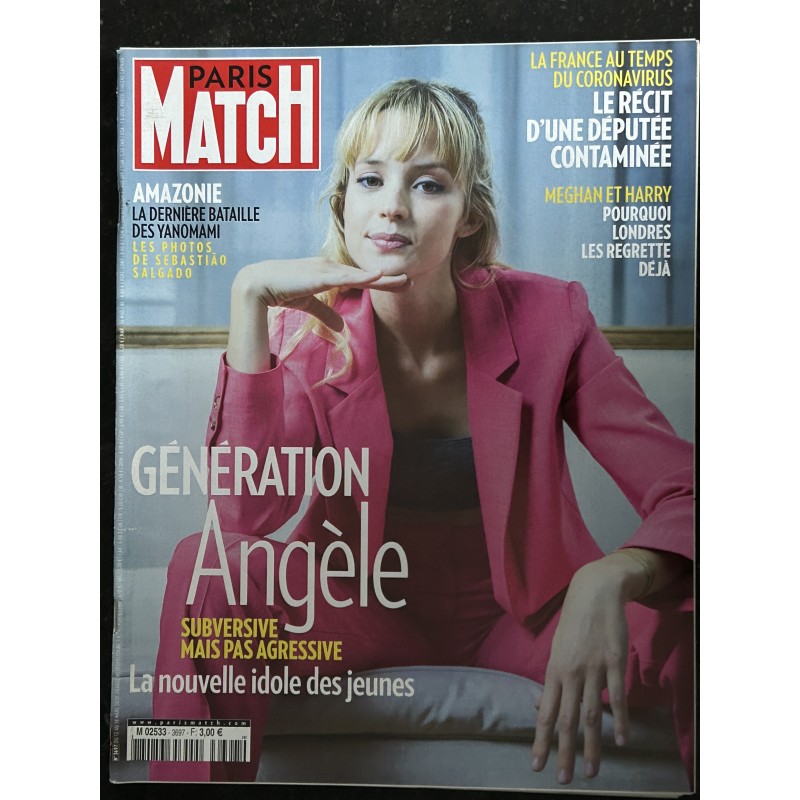 PARIS MATCH N° 3667 mars 2020 Cover Angèle Nouvelle idole des jeunes Amazonie Photos Sebastiao Salgado
