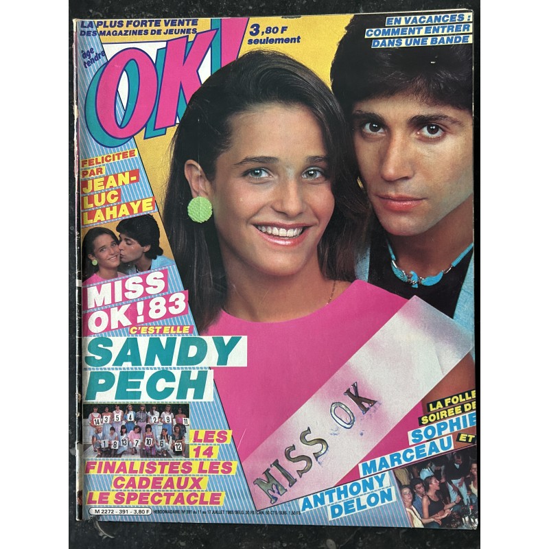 OK ! âge tendre 391  SANDY PEACH  JEAN-LUC LAHAYE SOPHIE MARCEAU ANTHONY DELON