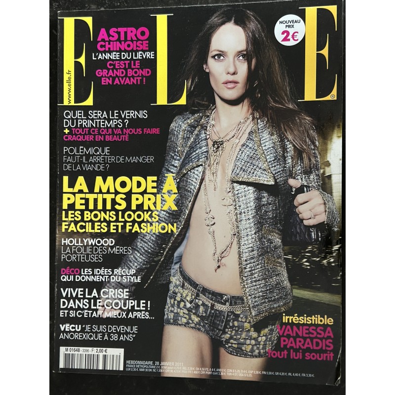 ELLE 3396 28 janvier 2011 - Cover Vanessa Paradis Irresistible - Tout lui sourit