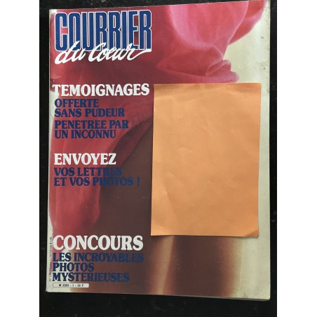 Courrier du Coeur N° 1 1986 96 pages - Témoignages - Photos mystérieuses