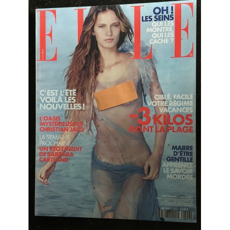 ELLE 2896  02 juillet 2001 cover Erica - Madonna Bianca Jagger Patricia Kennealy KRISTIN SCOTT THOMAS - 154 pages
