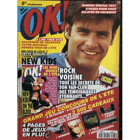 OK ! âge tendre 863 juillet 1992 Roch Voisine New kids on the block Dany Brillant