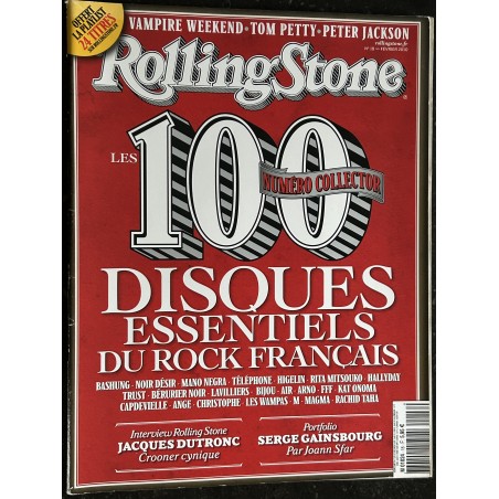 ROLLING STONE 2010 02 Les 100 disques essentiels du rock français Dutronc Serge Gainsbourg