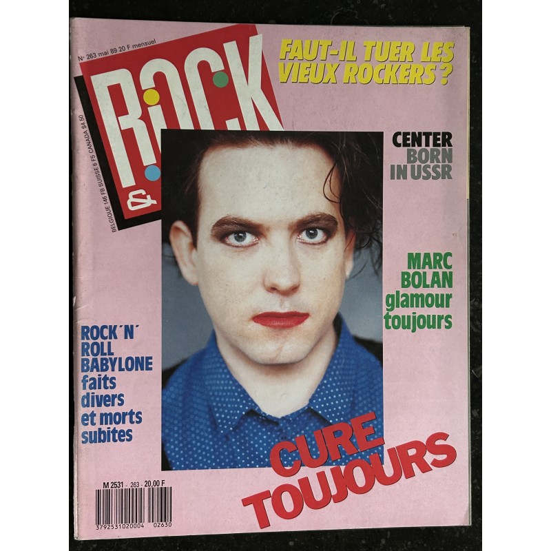 ROCK & FOLK 263 MAI 1989 COVER ROBERT SMITH THE CURE TOUJOURS Marc Bolan Glamour