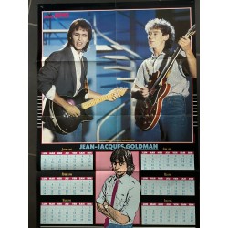 ROCK NEWS 9 janvier 1986 Numéro Spécial Jean-Jacques Goldman + Poster calendrier Goldman
