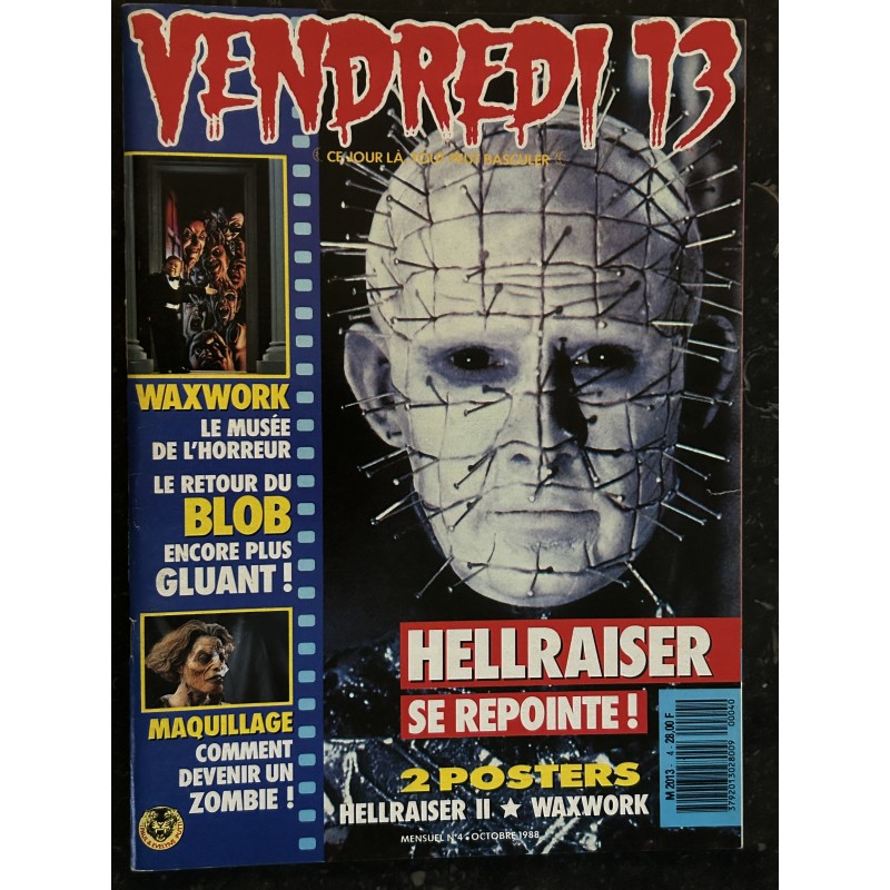 VENDREDI 13 N° 4 HELLRAISER Waxwork BLOB Zombie
