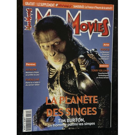 Ciné Fantastique MAD MOVIES  n°134 La Planète des singes Tim Burton Avalon Parallax Vidocq Terry Gilliam