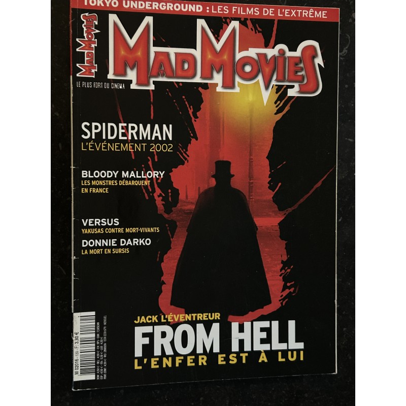 Ciné Fantastique MAD MOVIES  n°139 From Hell Jack l'Eventreur Spiderman Bloody Mallory Versus Donnie Darko