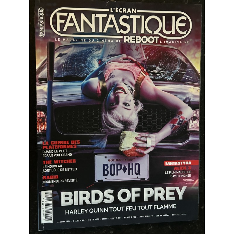 L'écran fantastique Reboot n° 1 2020 Birds of prey Harley Quinn - The witcher - Rabid - Alien 3 - 130 pages