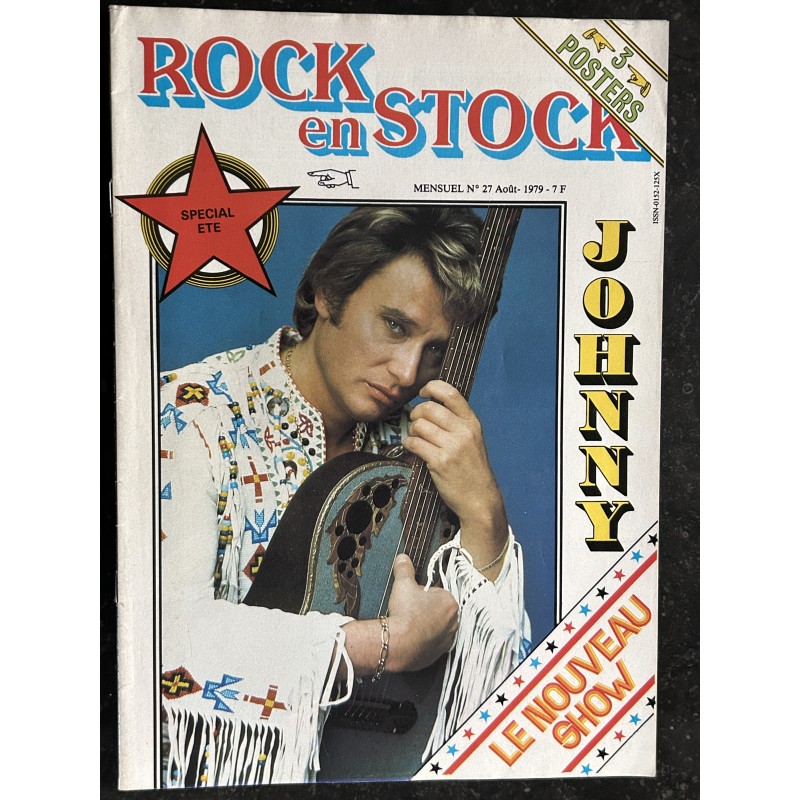 ROCK en STOCK 1979 n° 27 Cover Johnny Halliday Le nouveau show - L'été sera disco