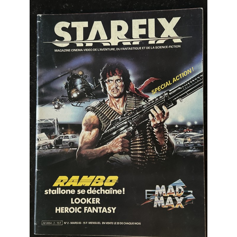 STARFIX 002 MARS 1983 COVER RAMBO SYLVESTER STALLONE 10 PAGES MAD MAX  LOOKER HEROIC FANTASY