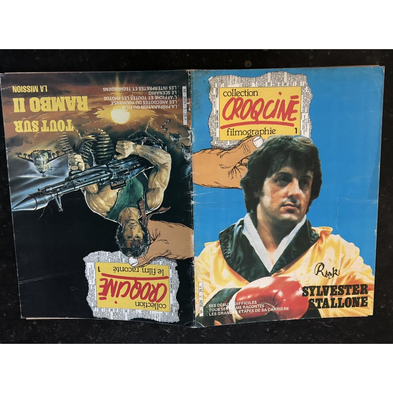 Croq'Ciné 1 1985 Sylverster Stallone Tout sur Rambo II film raconté Rocky 68 pages