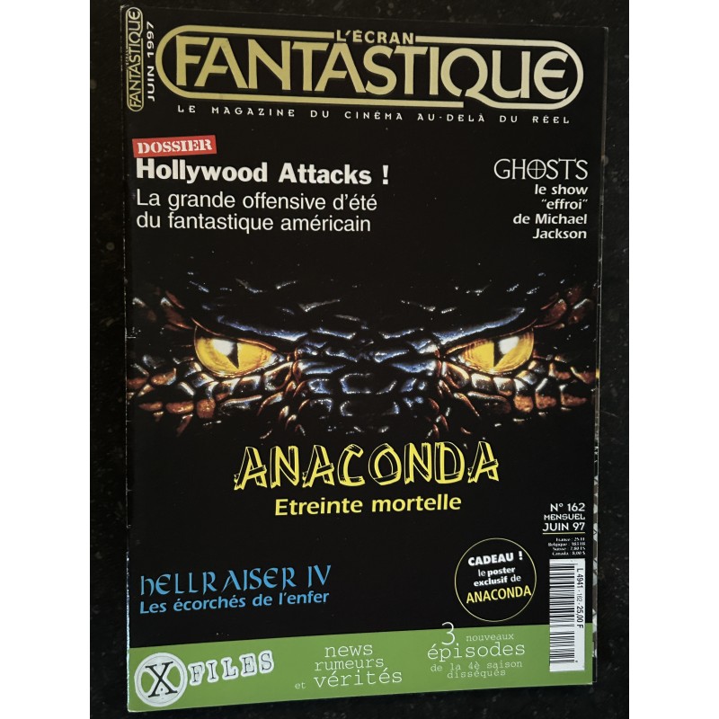 L'écran fantastique n°162 1997 Anaconda Hellraiser IV Ghosts MIchael Jackson Hollywood Attacks Fantastique américain