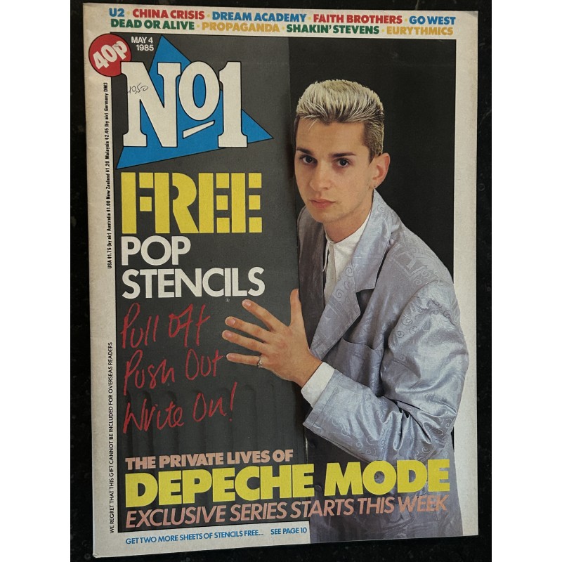 N°1 MAY 4 1985 Depeche Mode Dave Gahan Pete Burns Kim Wilde