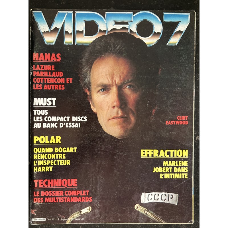 VIDEO 7 022 1983 COVER CLINT EASTWOOD LAZURE Anne PARILLAUD COTTENCON Marlène JOBERT   + CAHIER EROTIC
