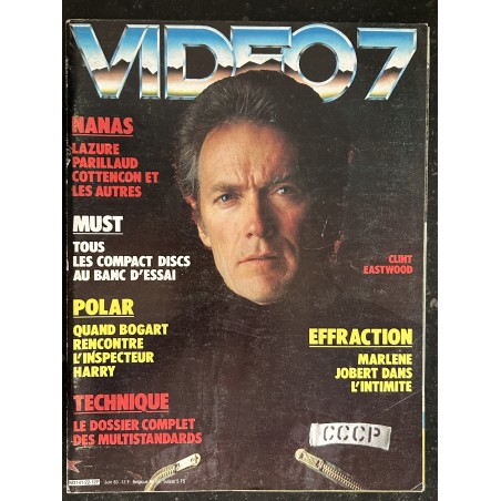 VIDEO 7 022 1983 COVER CLINT EASTWOOD LAZURE Anne PARILLAUD COTTENCON Marlène JOBERT   + CAHIER EROTIC