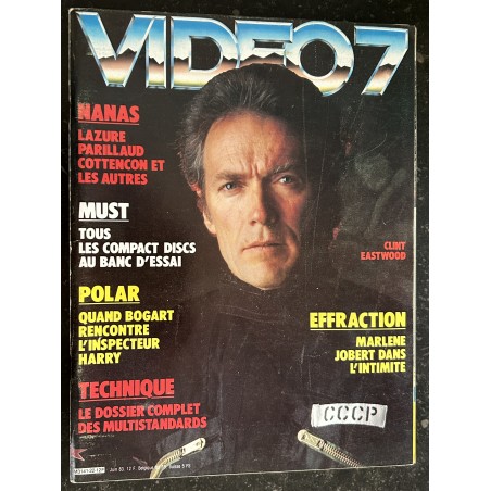 VIDEO 7 022 1983 COVER CLINT EASTWOOD LAZURE Anne PARILLAUD COTTENCON Marlène JOBERT   + CAHIER EROTIC