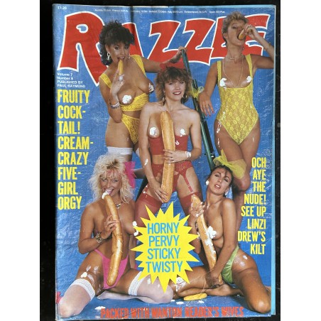 Razzle Vol. 7 n° 8 - 1990 - Paul Raymond Publications - Horny Pervy Sticky twisty - Nude Erotic Charme