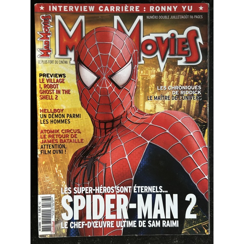 MAD MOVIES n° 166 2004 Spider-man 2 Sam Raimi Hellboy le Maître de l'univers