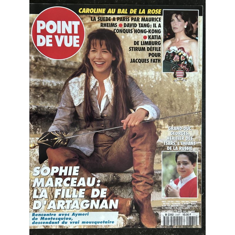 Point de Vue 2381 mars 1994 Sophie Marceau La Fille de d'Artagnan
