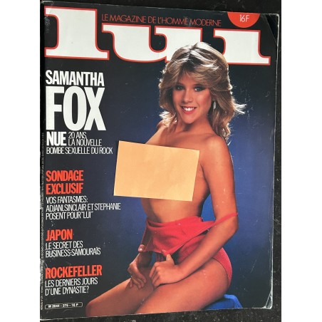 LUI 275 DECEMBRE 1986 COVER SAMANTHA FOX INTERVIEW MICHEL NOIR TINA ROSSI JAPON