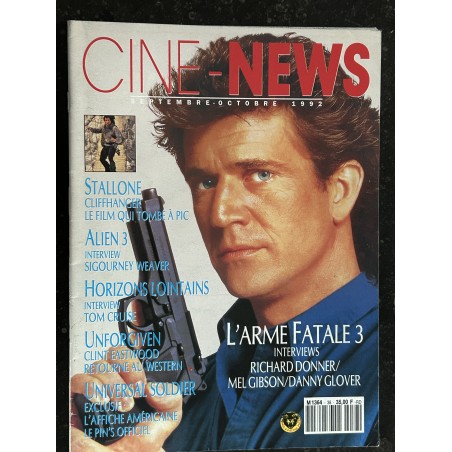Ciné-News 38 1992 Sylvester Stallone Alien 3 Interview Sigourney Weaver L'arme fatale 3 Clint Eastwood