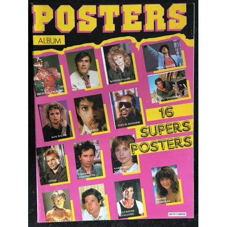 POSTERS ALBUM 1 - 16 posters Rambo Stallone Kim Wilde Prince Bonnie Tyler Sophie Marceau Jagger Gibson