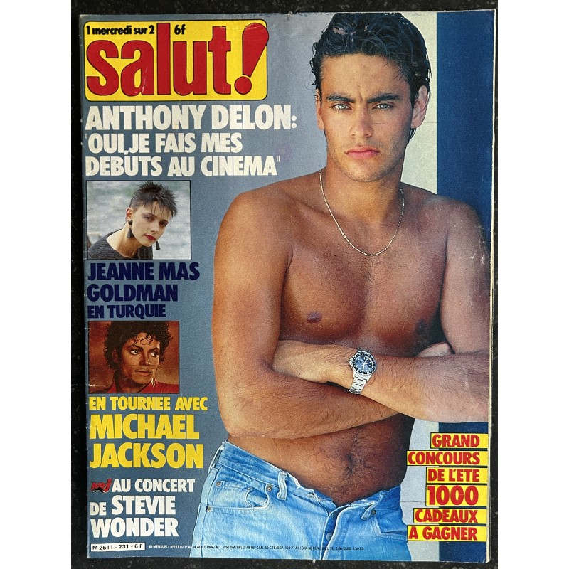 Salut ! 1984 08 - 231 ANTHONY DELON JEANNE MAS GOLDMAN MICHAEL JACKSON STEVIE WONDER