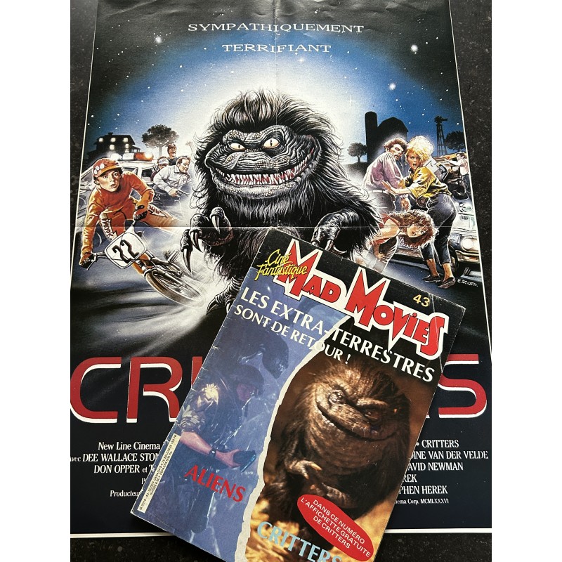Ciné Fantastique MAD MOVIES  n° 43 - 1986 - Les extra-terrestres sont de retour ALIENS + Affiche CRITTERS