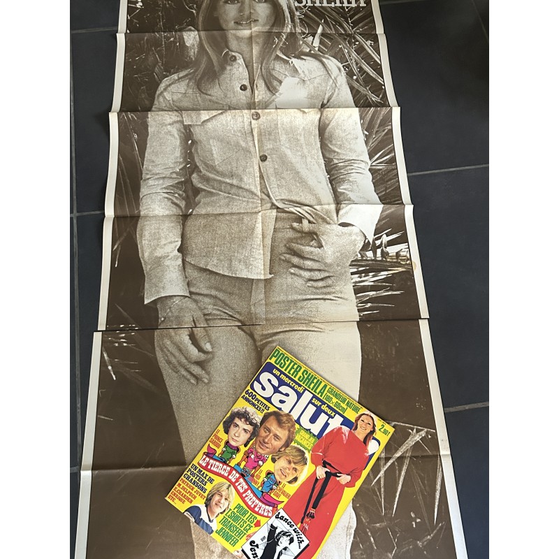Salut ! N° 22 Juillet 1977 Poster Sheila Grandeur Nature Sardou Johnny Hallyday Dave Michel Delpech Juvet
