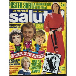 Salut ! N° 22 Juillet 1977 Poster Sheila Grandeur Nature Sardou Johnny Hallyday Dave Michel Delpech Juvet