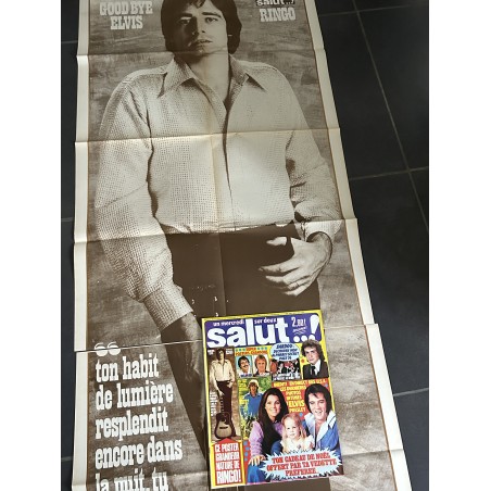 Salut ! N° 33 décembre 1977 Poster Ringo Grandeur Nature Delpech Claude François Dave Sardou Elvis Presley