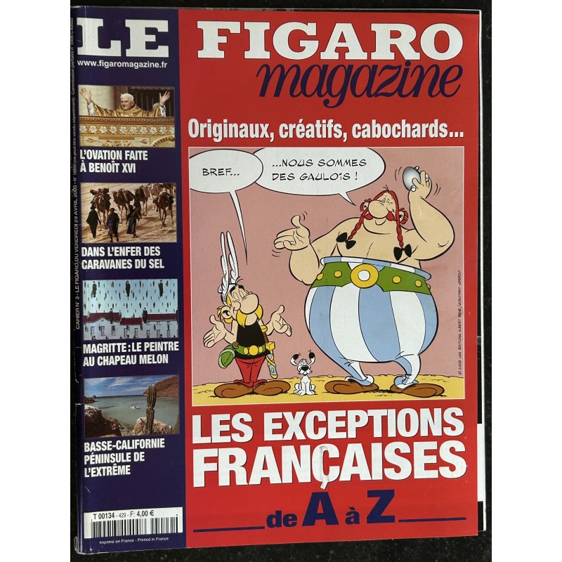 LE FIGARO magazine N° 429 Avril 2005 Couverture Astérix Goscinny Uderzo - Les Exceptions françaises