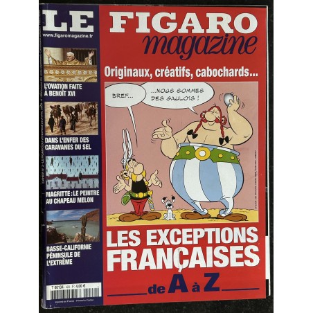 LE FIGARO magazine N° 429 Avril 2005 Couverture Astérix Goscinny Uderzo - Les Exceptions françaises