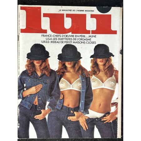 LUI 120 JANVIER 1974 HUGH M. HEFNER DUTRONC EROTIC ADULT CHARME ANDRE VALMONT NUDE ASLAN 1974