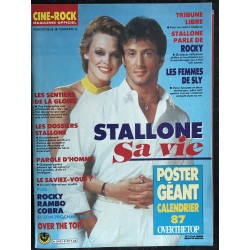 CINE-ROCK 8 1987 SPECIAL SYLVESTER STALLONE Rocky Rambo Cobra + 2 POSTERS GEANTS