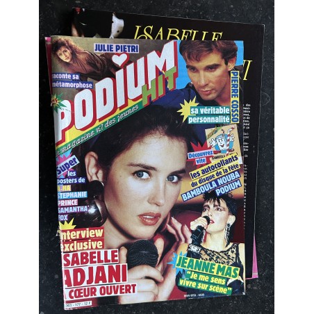 PODIUM HIT 177 novembre 1986 ADJANI Jeanne MAS + Posters A-Ha Prince Samantha Fox