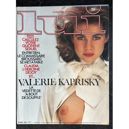 LUI 235 AOUT 1983 COVER VALERIE KAPRISKY NUDE REISER INTERVIEW PAUL-LOUP SULITZER