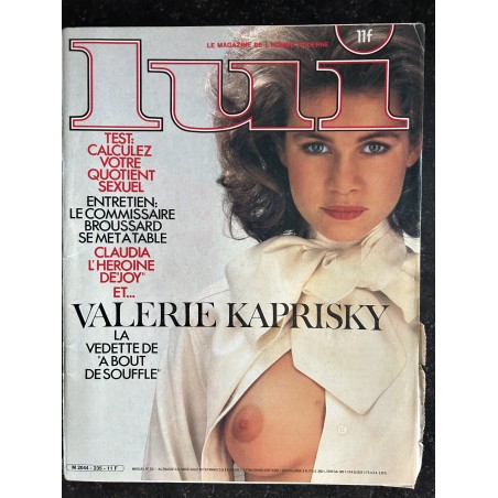 LUI 235 AOUT 1983 COVER VALERIE KAPRISKY NUDE REISER INTERVIEW PAUL-LOUP SULITZER