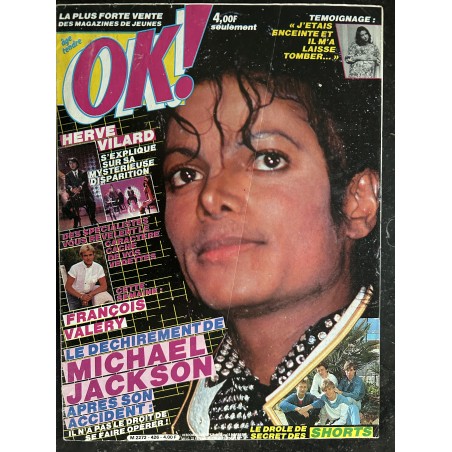 OK ! âge tendre 426 mars 1984 Cover MICHAEL JACKSON HERVE VILARD FRANCOIS VALERY