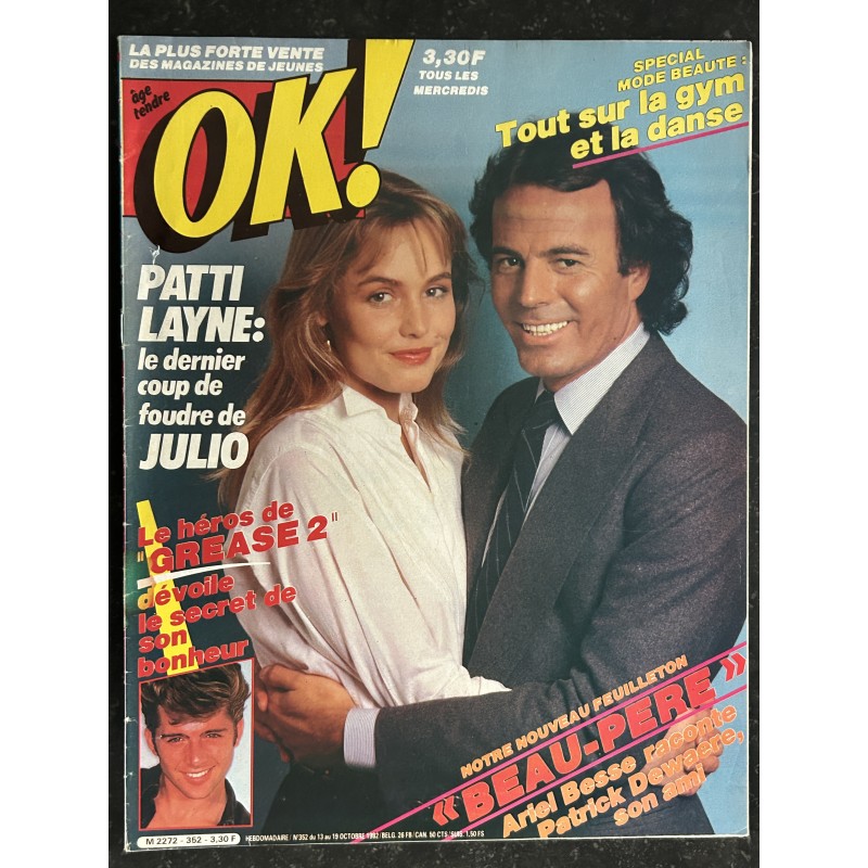 OK ! âge tendre 352 Octobre 1982 JULIO IGLESIAS PATTY LAYNE PATRICK DEWAERE