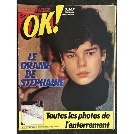 OK ! âge tendre 349 septembre 1982 STEPHANIE DE MONACO Le Drame L'enterrement de Grace Kelly
