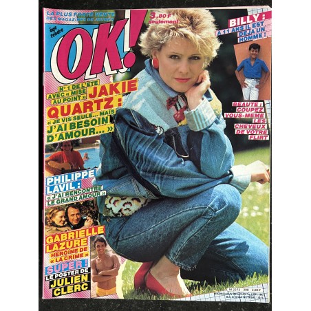 OK ! âge tendre 398 aout 1983 JAKIE QUARTZ Philippe LAVIL Gabrielle LAZURE  Julien CLERC