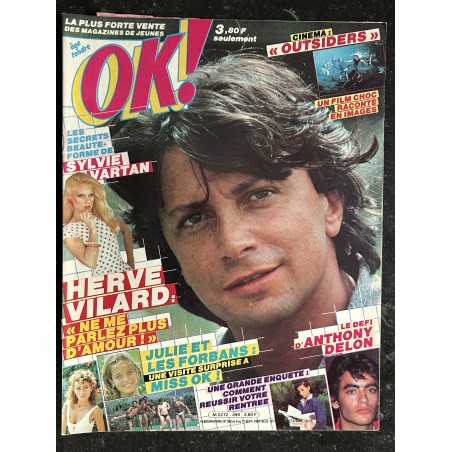 OK ! âge tendre 399  HERVE VILARD  SYLVIE VARTAN JULIE LES FORBANS ANTHONY DELON