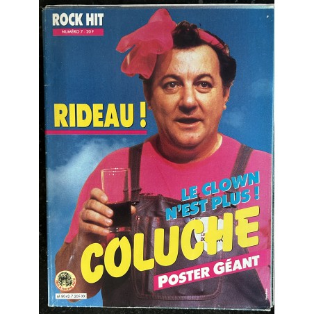 ROCK HIT POSTER GEANT n° 7 1986 Rideau ! Le clown n'est plus ! Hommage