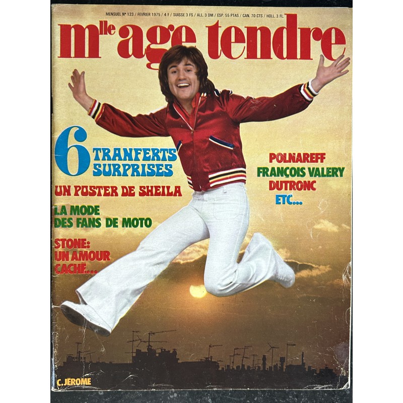 mademoiselle age tendre n° 123 février 1975 Polnareff Poster de Sheila Stone Polnareff Dutronc + 6 transferts surprises